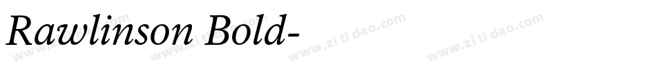 Rawlinson Bold字体转换